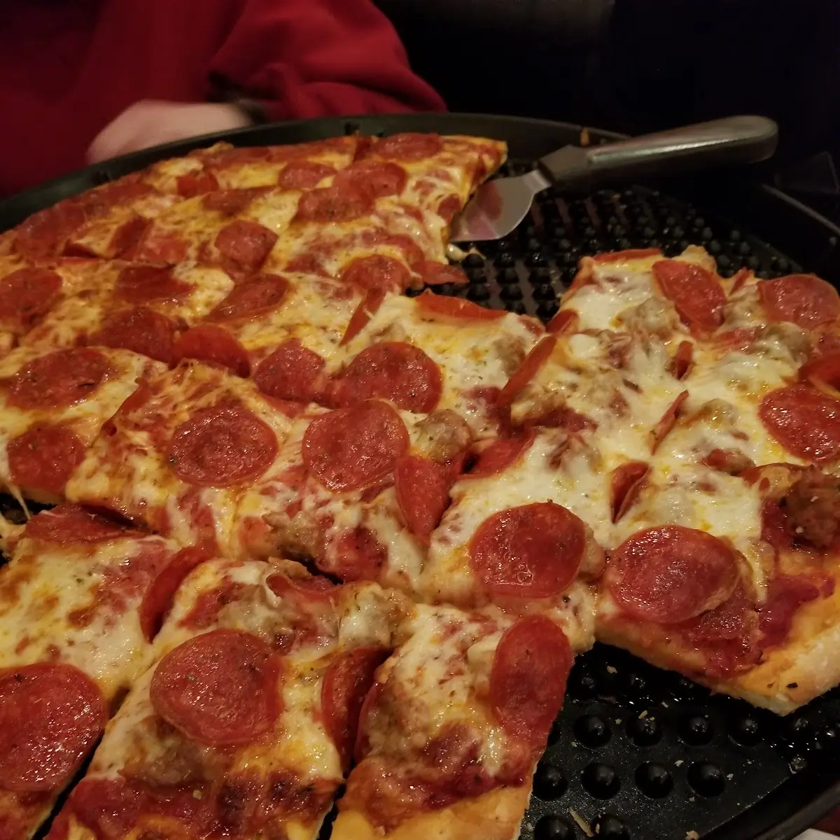 Sausage N Pepperoni Thin Crust Pizza
