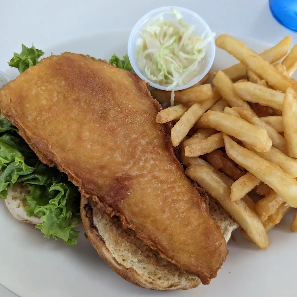 Fish Sandwich and Fries