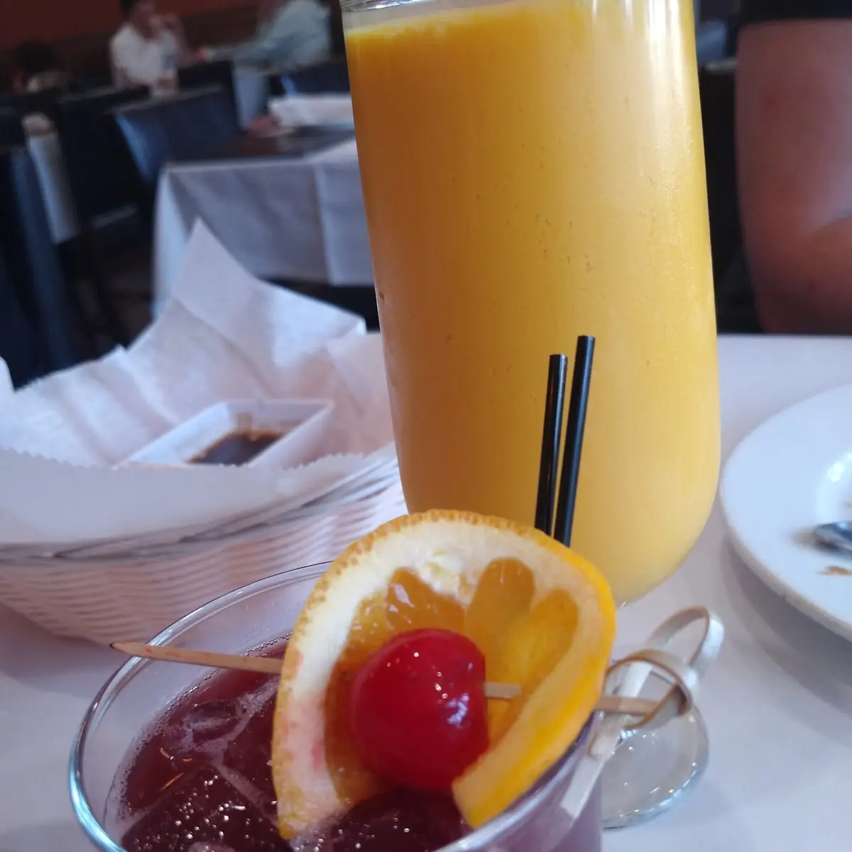 Mango Lassi and Red Sangria