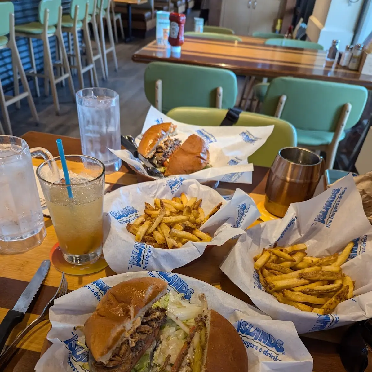 Bacon Cheese Burger and Fries