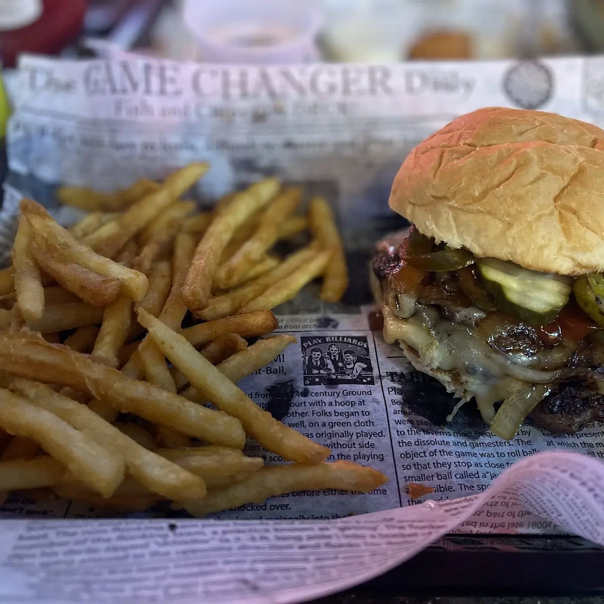 Bacon Cheeseburger and Fries