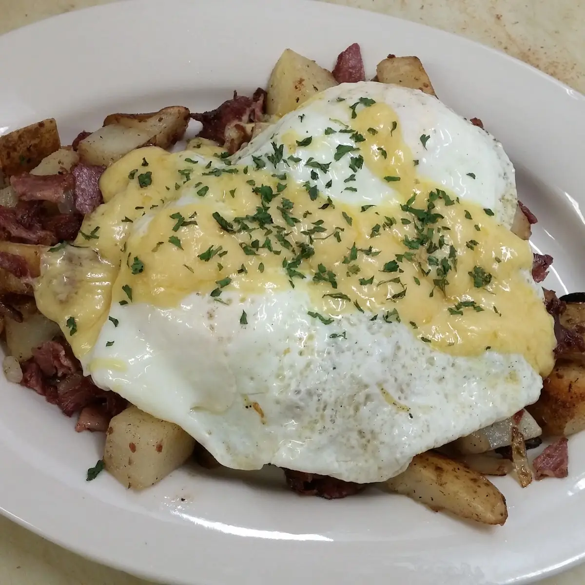 Corned Beef Hash with Eggs