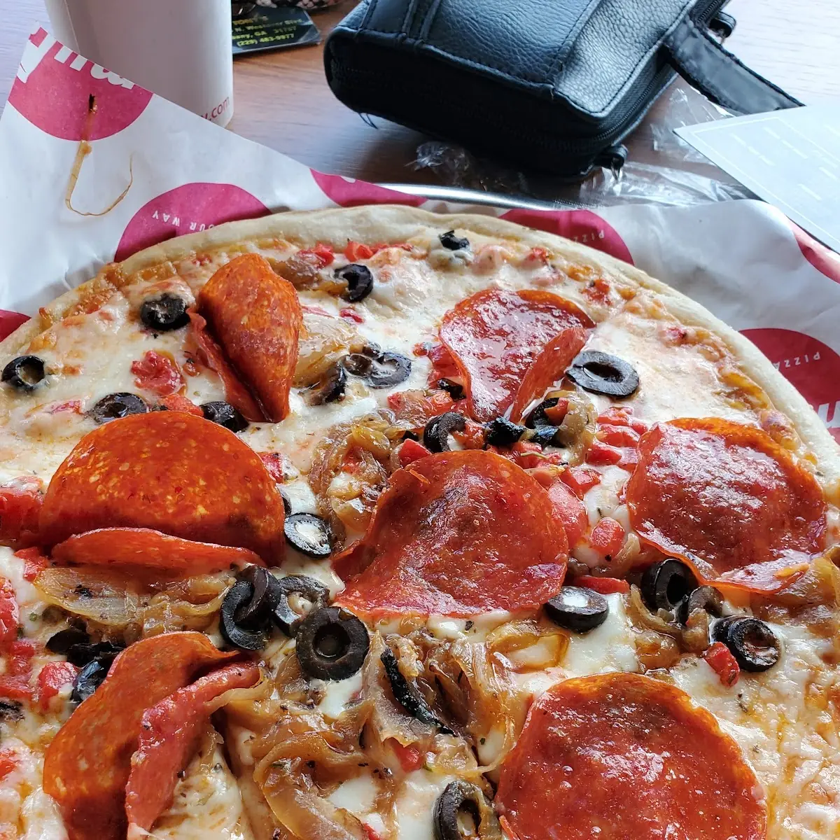 Pepperoni Mozzarella Onions & Black Olive