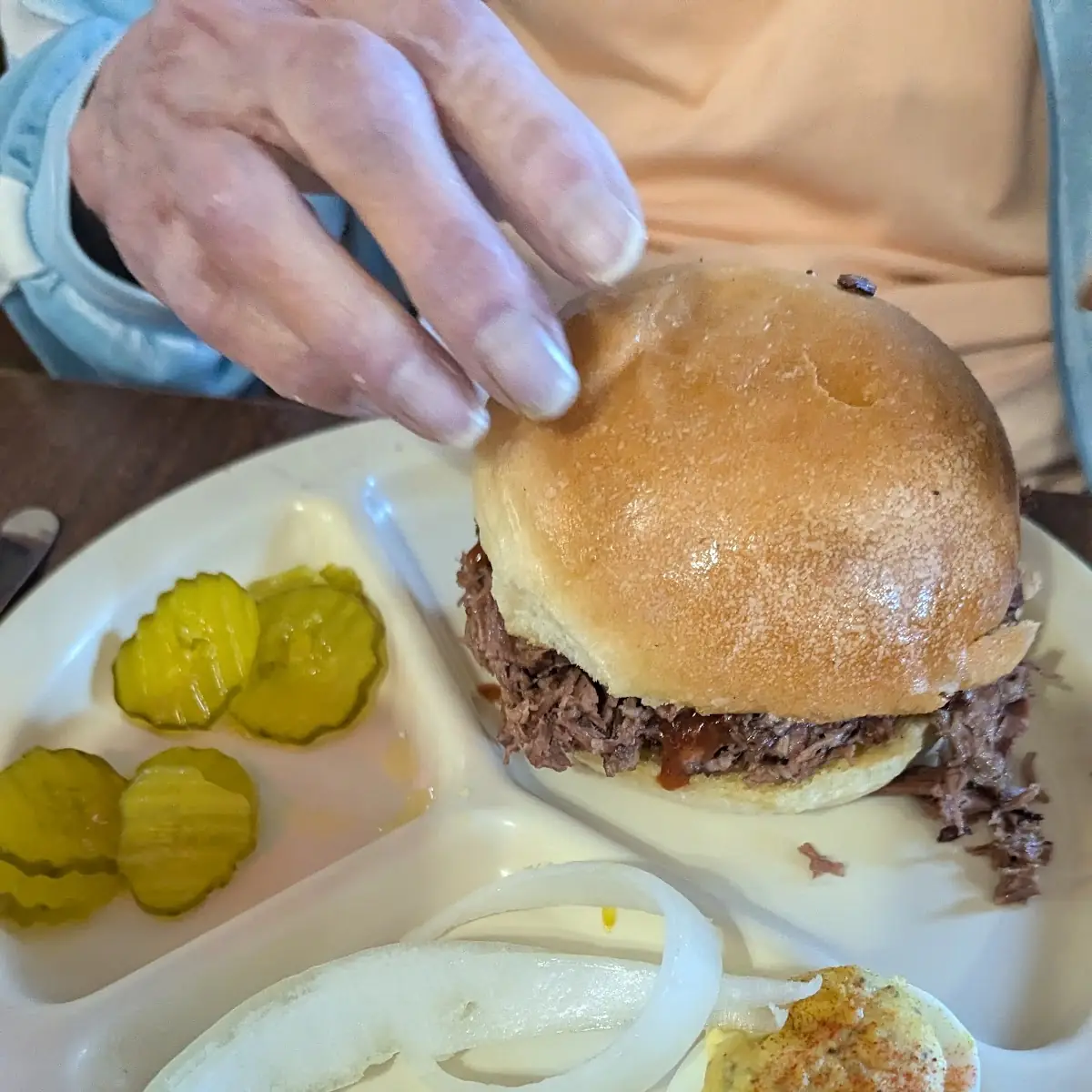 Chopped Brisket Sandwich