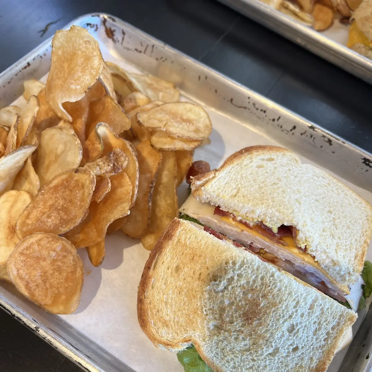 Turkey Sandwich with Potato Chips