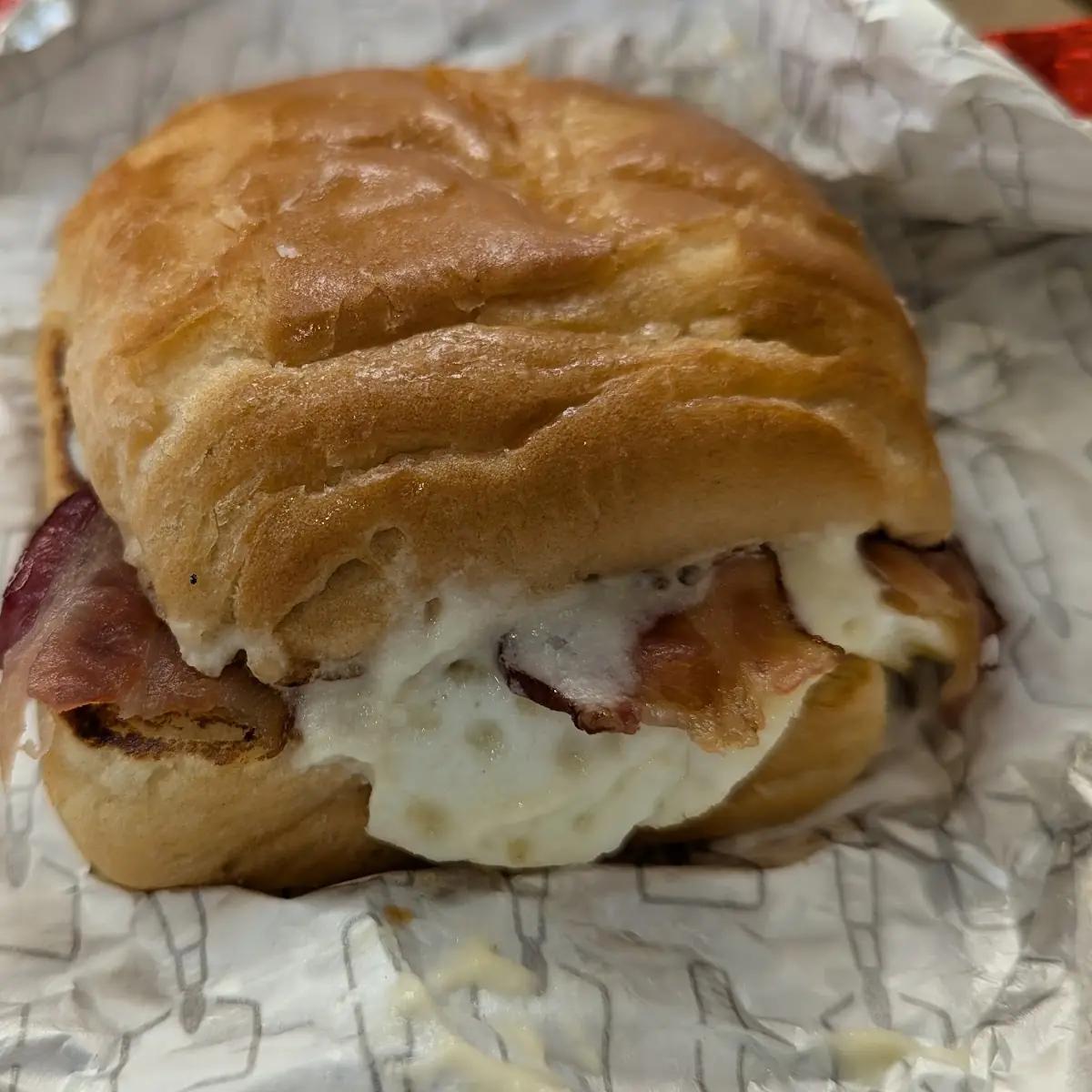 Egg Bacon Swiss Sandwich