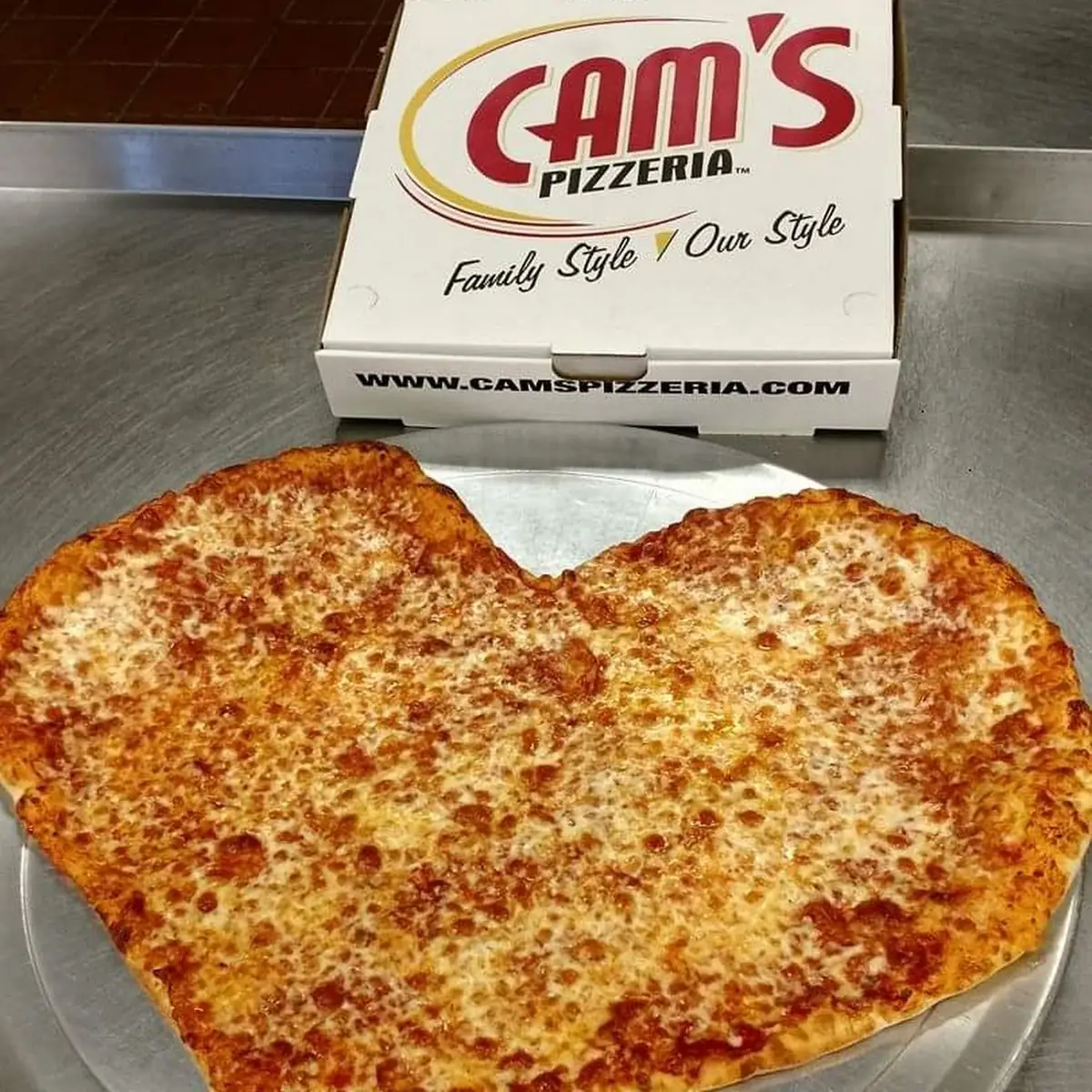 Heart Shaped Cheese Pizza