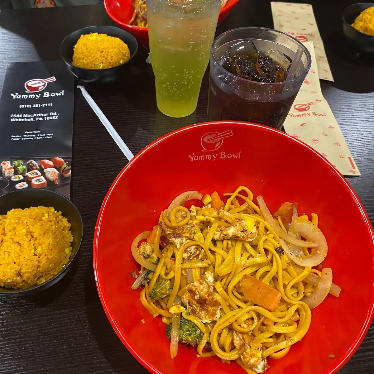Noodle Stir Fry Vegetables with Fried Rice