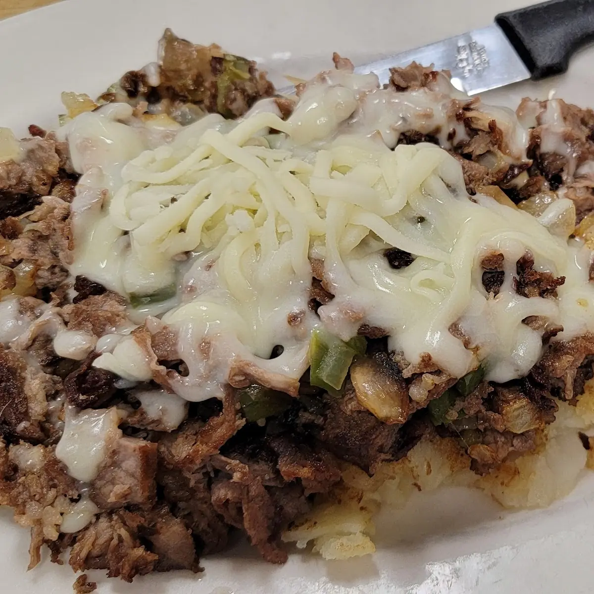 Philly Cheesesteak on Home Fries