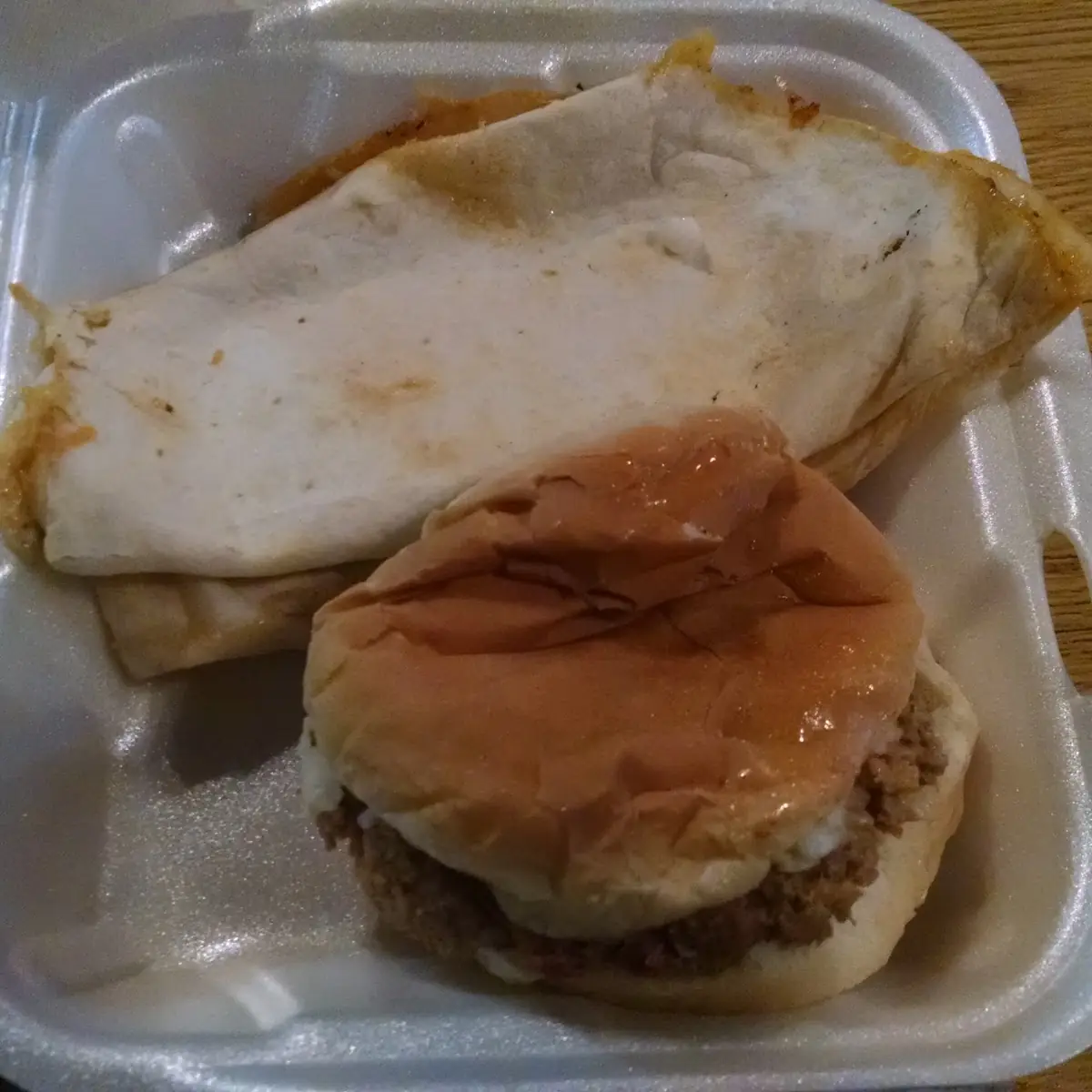 Cheese Burger and Chicken Quesadilla