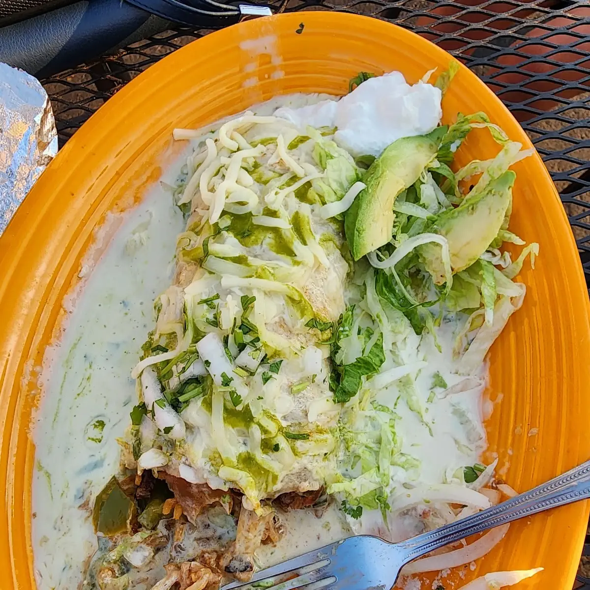 Ground Beef Burrito with rice and beans