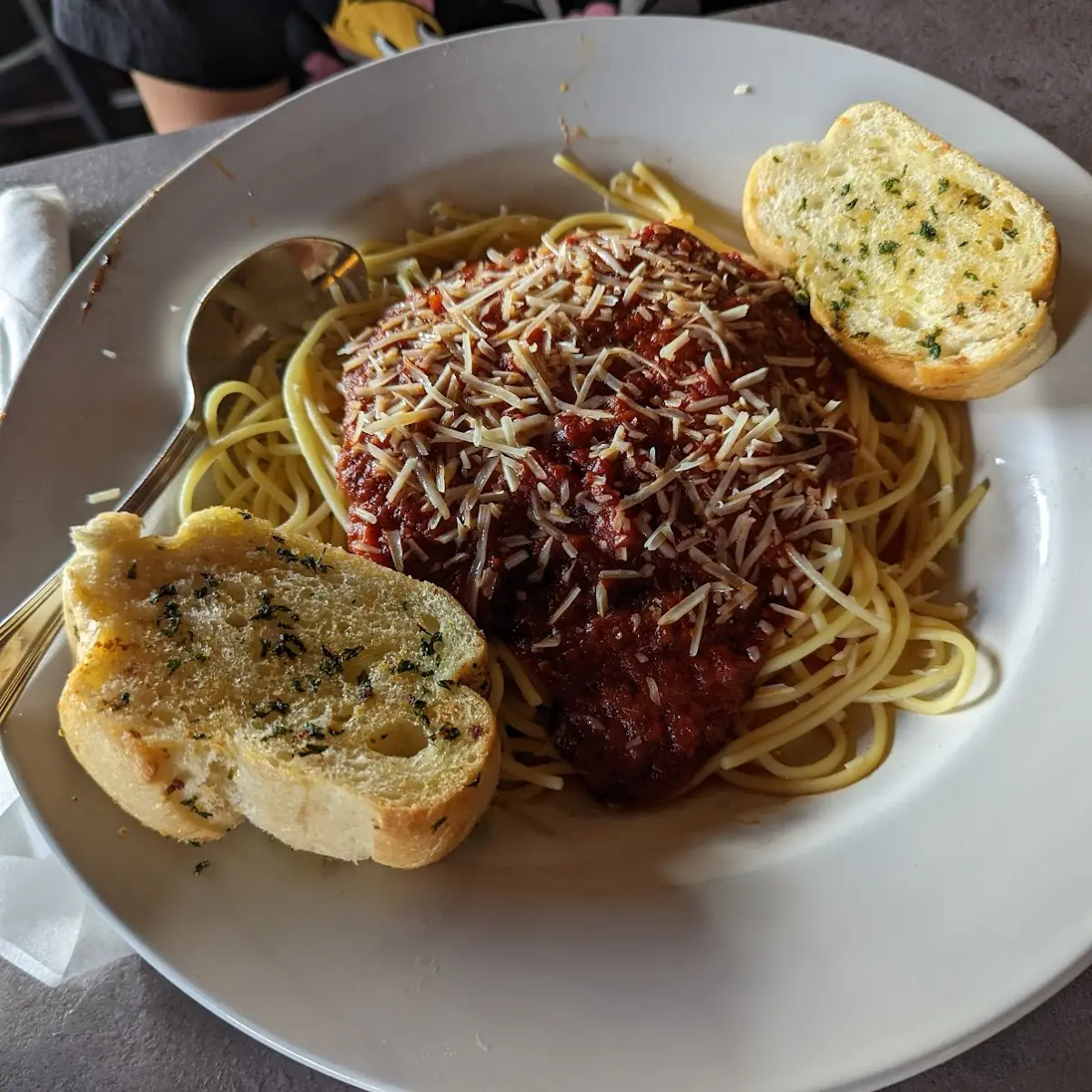 Grilled Chicken Parmesan with Spaghetti