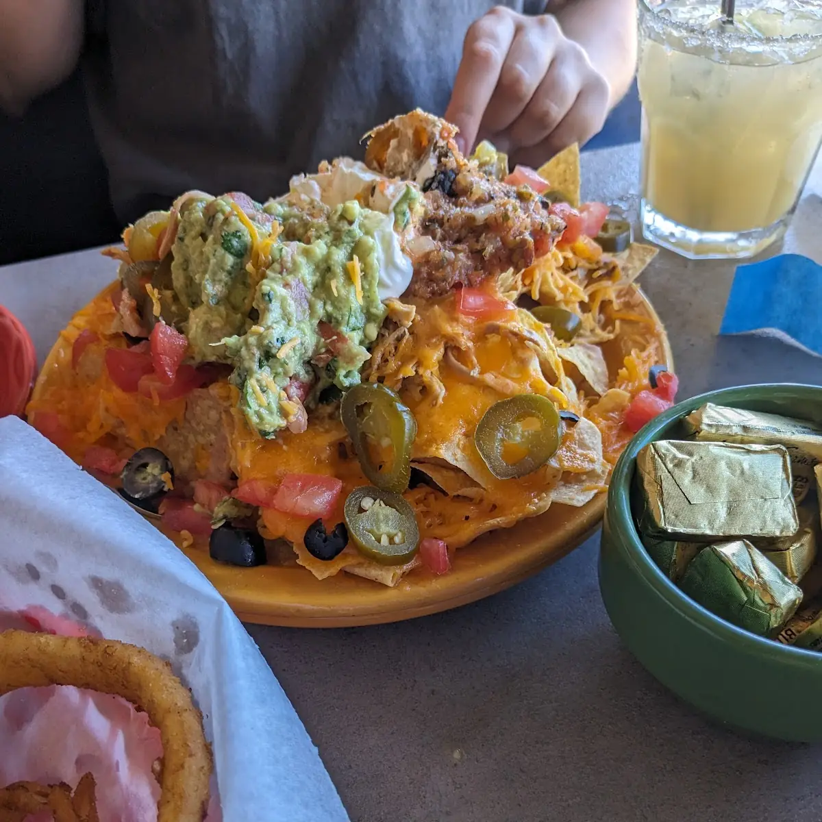Loaded Nachos with Cheese and Toppings