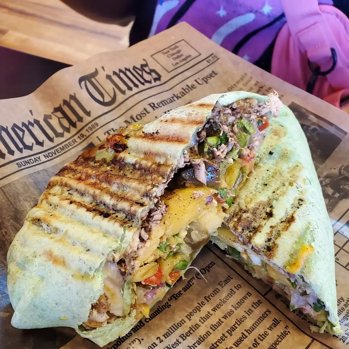 Caribbean Jerk Salad Wrap