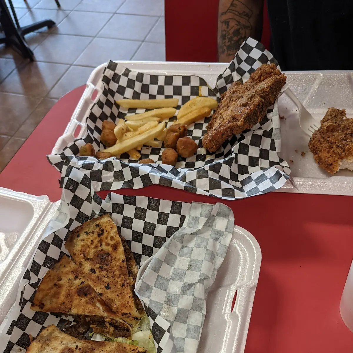 Shak Chicken Steak & Shrimp Quesadilla
