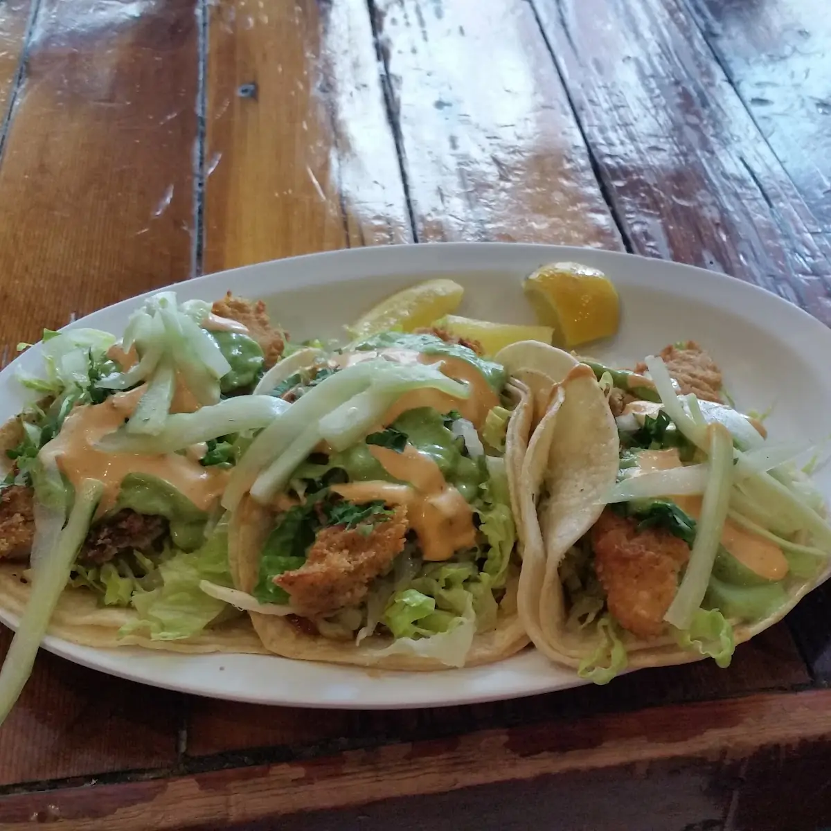 3 Fish Tacos and Horchata