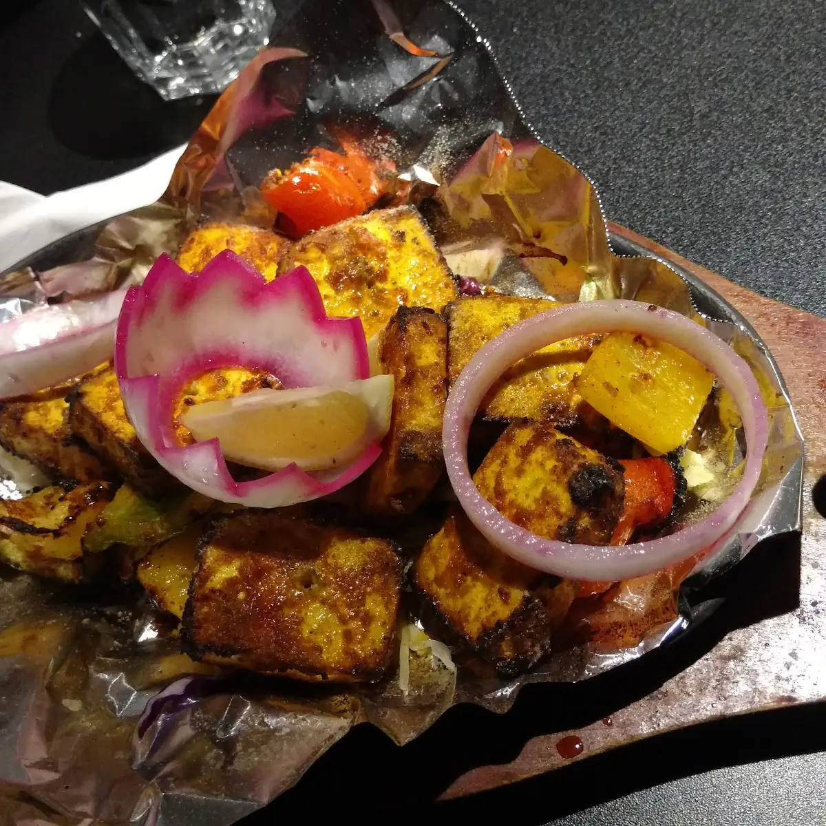 Paneer Tikka on Sizzler