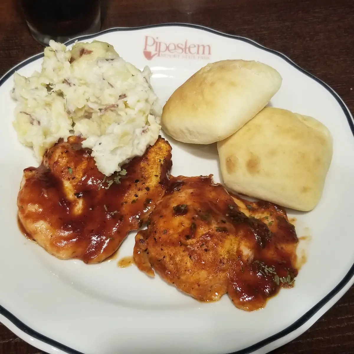 Mashed Potatoes and Barbecue Chicken