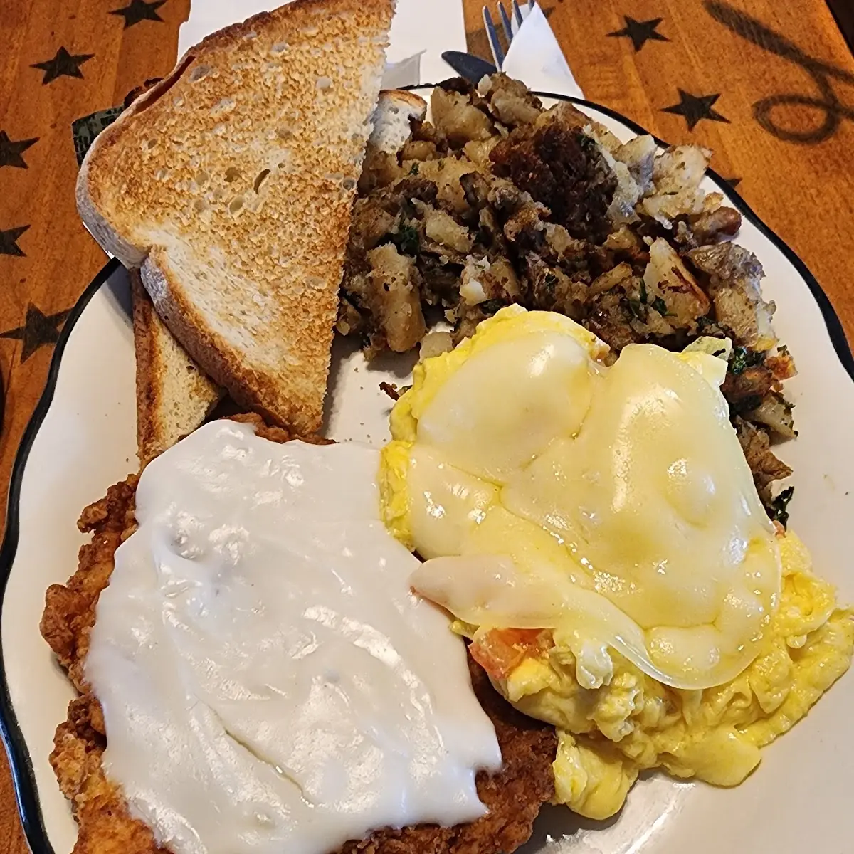 Country Fried Steak with Eggs
