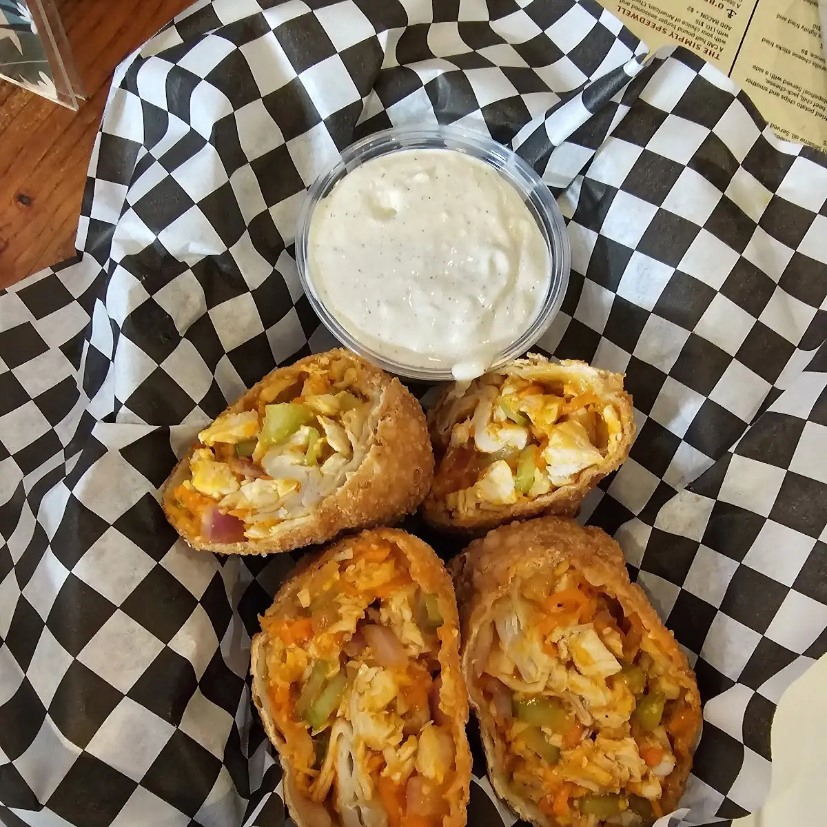 Buffalo Chicken Egg Rolls