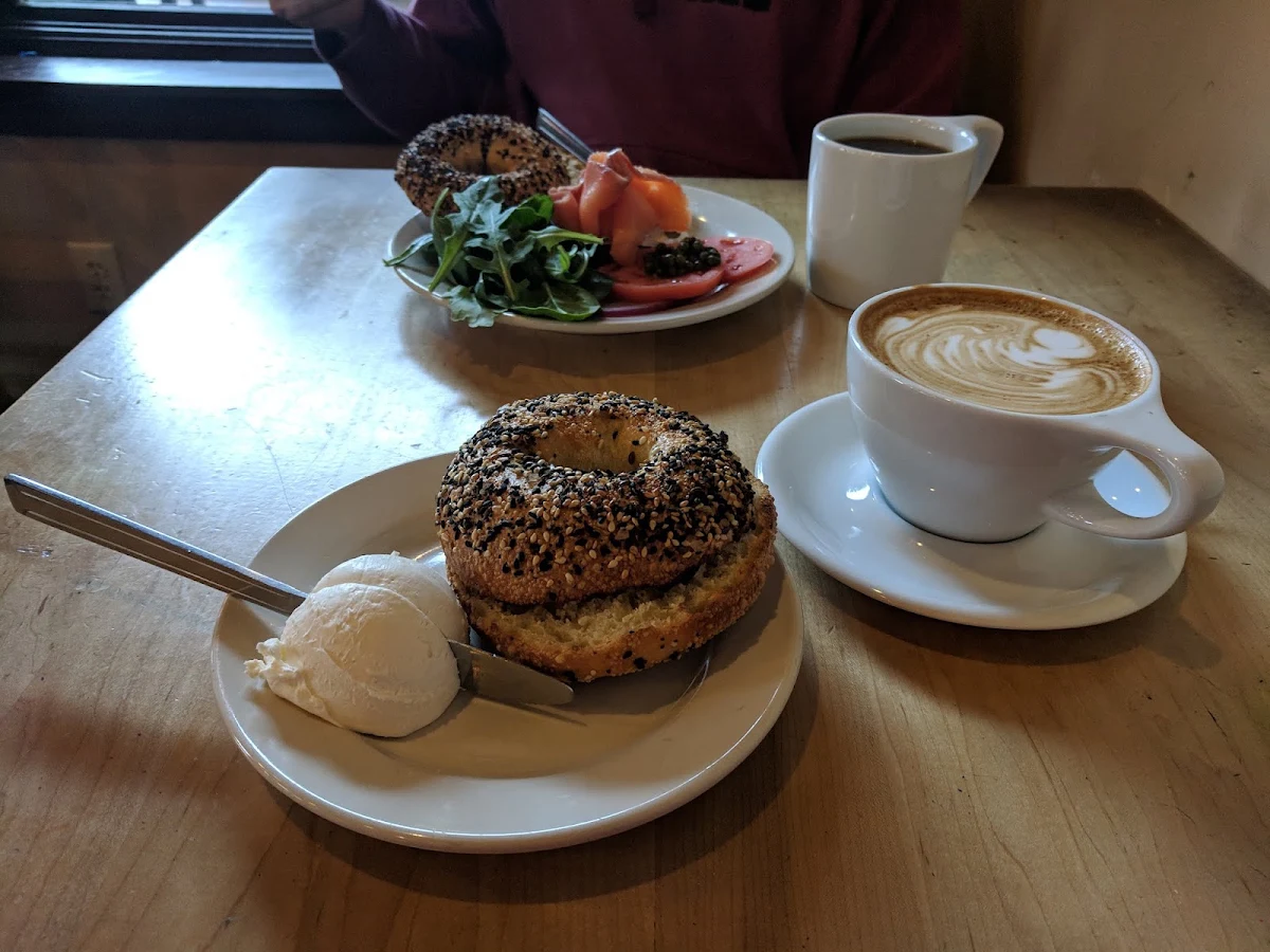 Lox Everything Bagel and Everything Bagel w Cream Cheese
