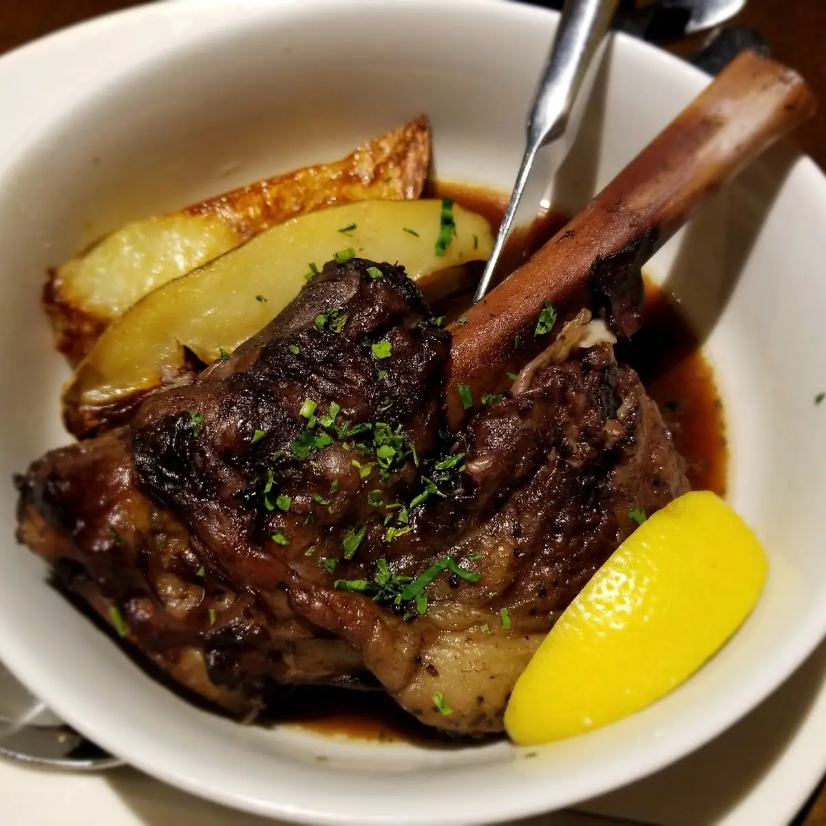 Slow Roasted Elysian Fields Farm Lamb Shank