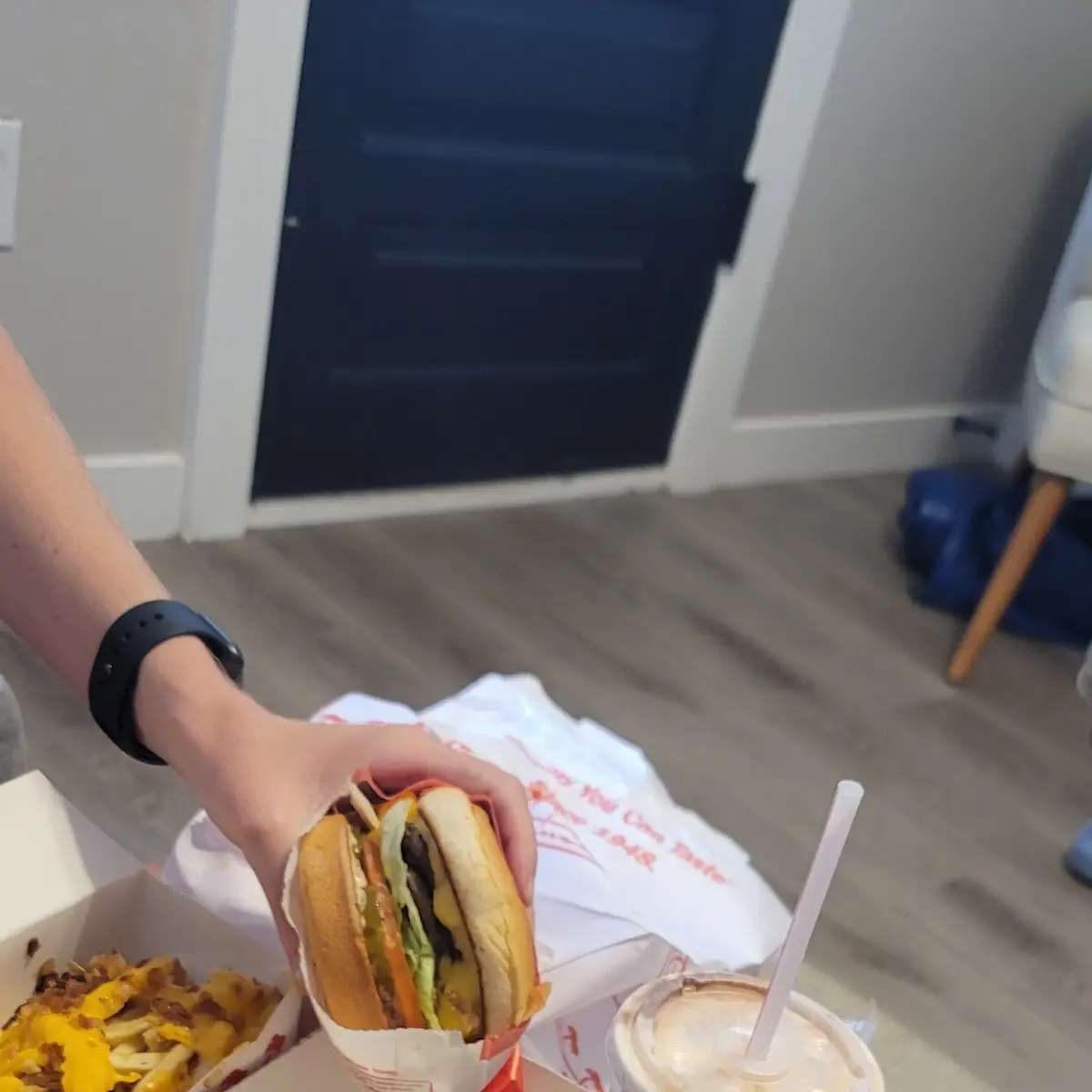 Double Double Cheeseburger with Fries