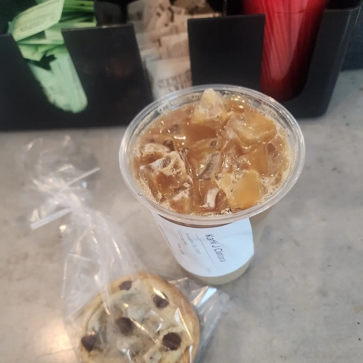 Carmel Coffee and Chocolate Chip Cookie