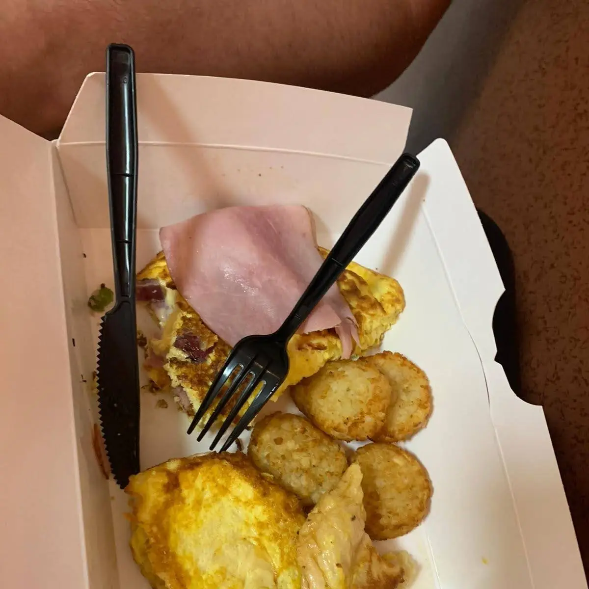 Omelette with Ham and Cheese Melt