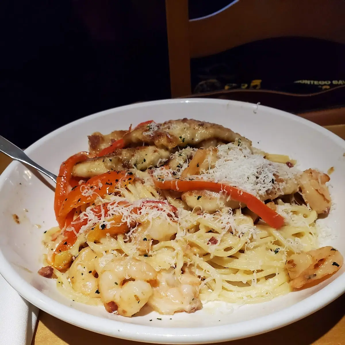 Chicken & Shrimp Carbonara