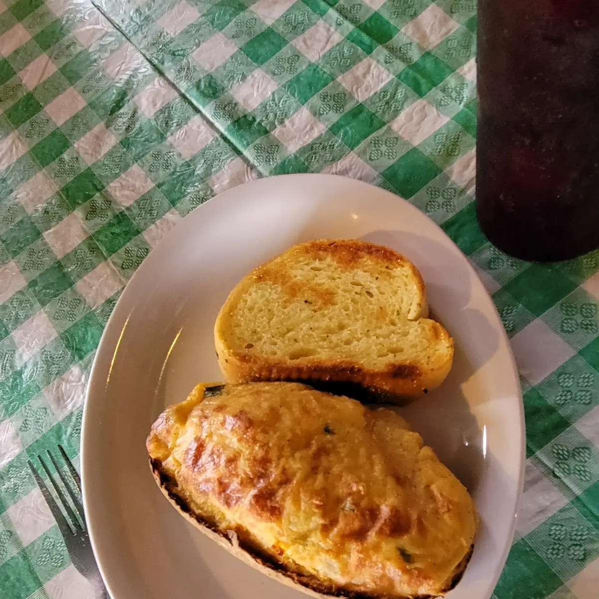 Garlic Bread and Stuffed Potato