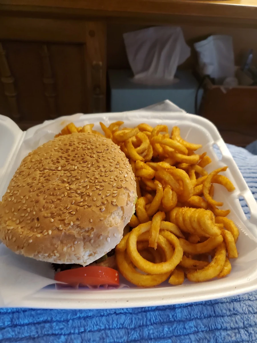 Double Cheeseburger Deluxe with Curly Fries