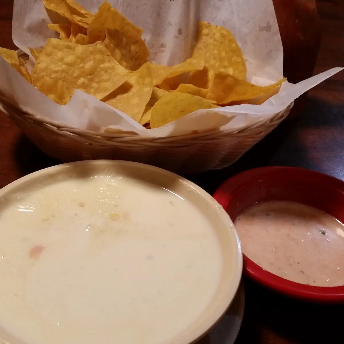 Cheese Dip Salsa and Chips