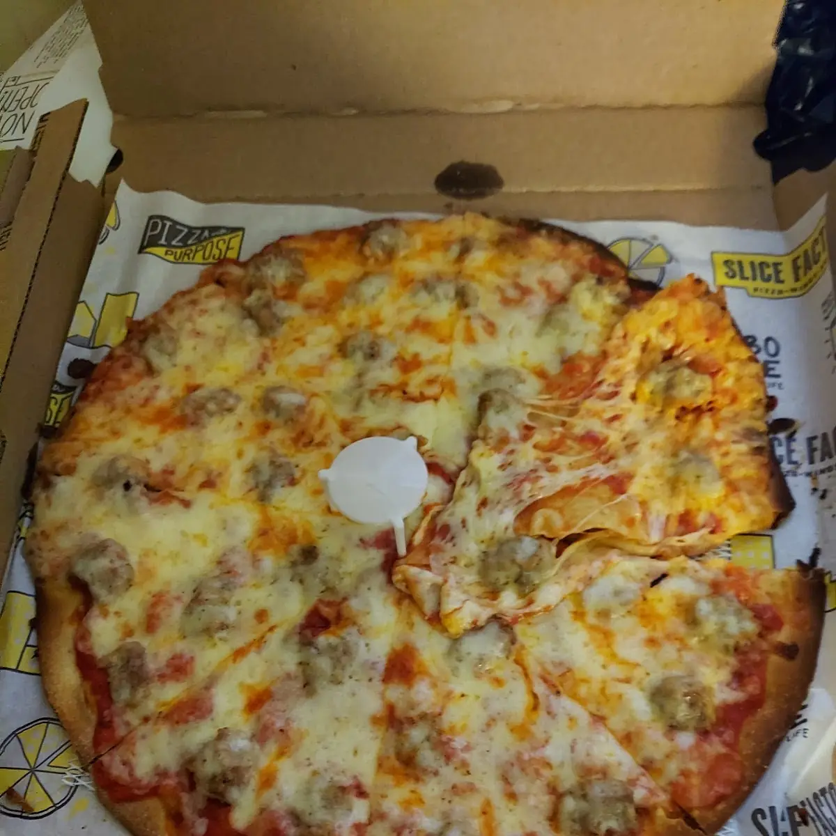 Sloppy Sausage Pizza