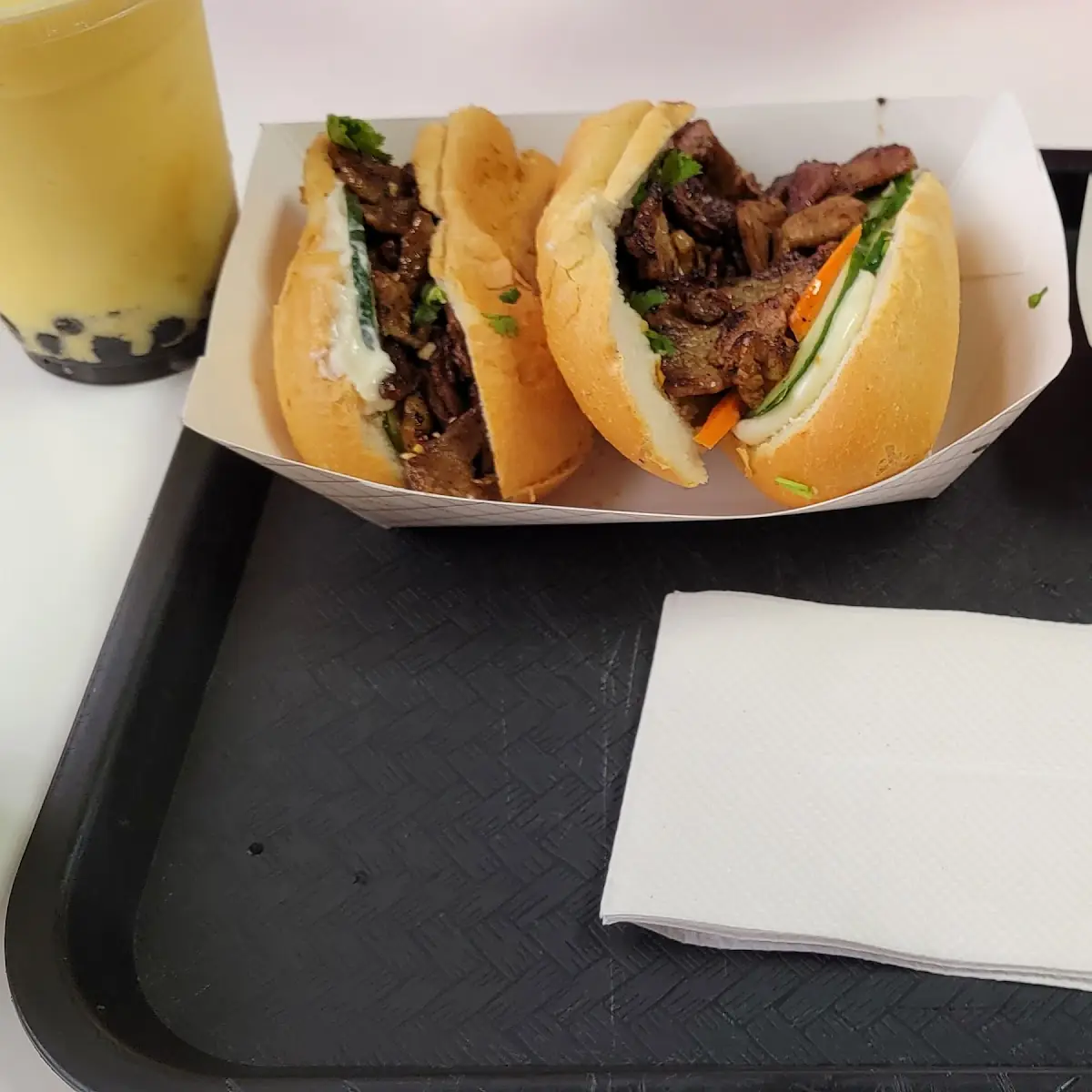 Rib Sandwich and Burger