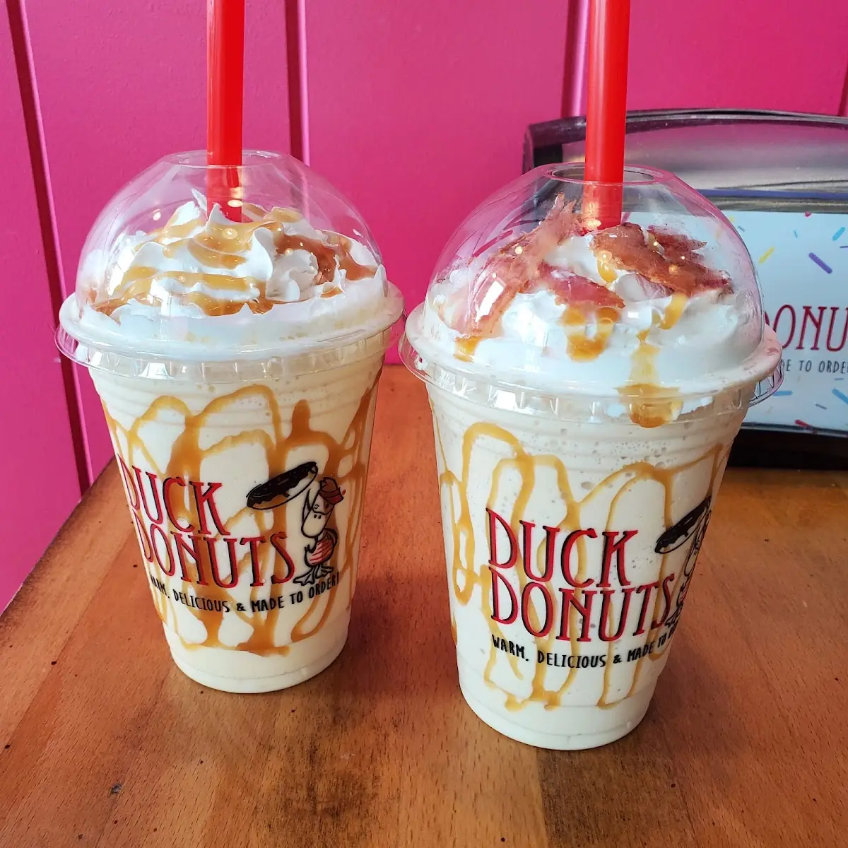 Maple Bacon Milkshake and Salted Caramel Milkshake