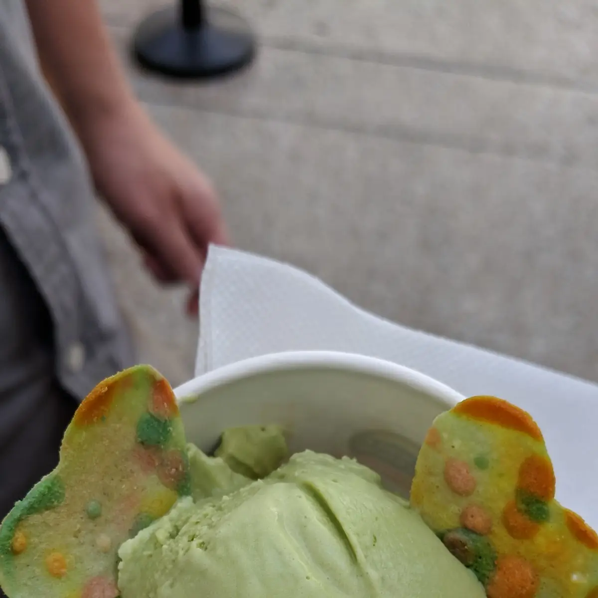 Green Tea Ice Cream Strawberry Red Bean Paste & Kuromitsu