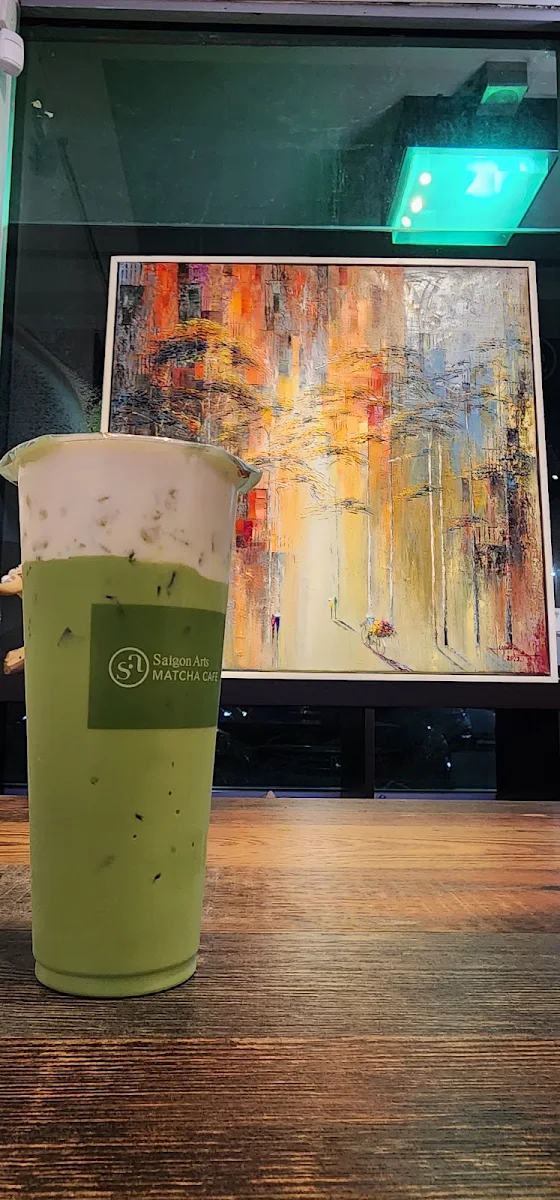 Matcha Latte with Cheese Foam