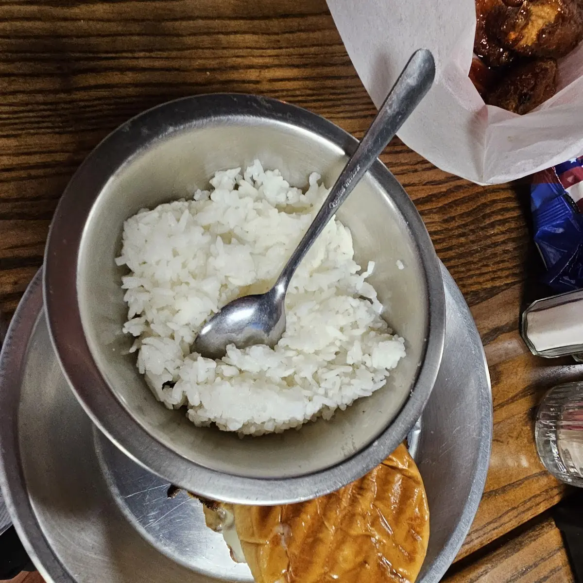 Grilled Cheese Sandwich with White Rice