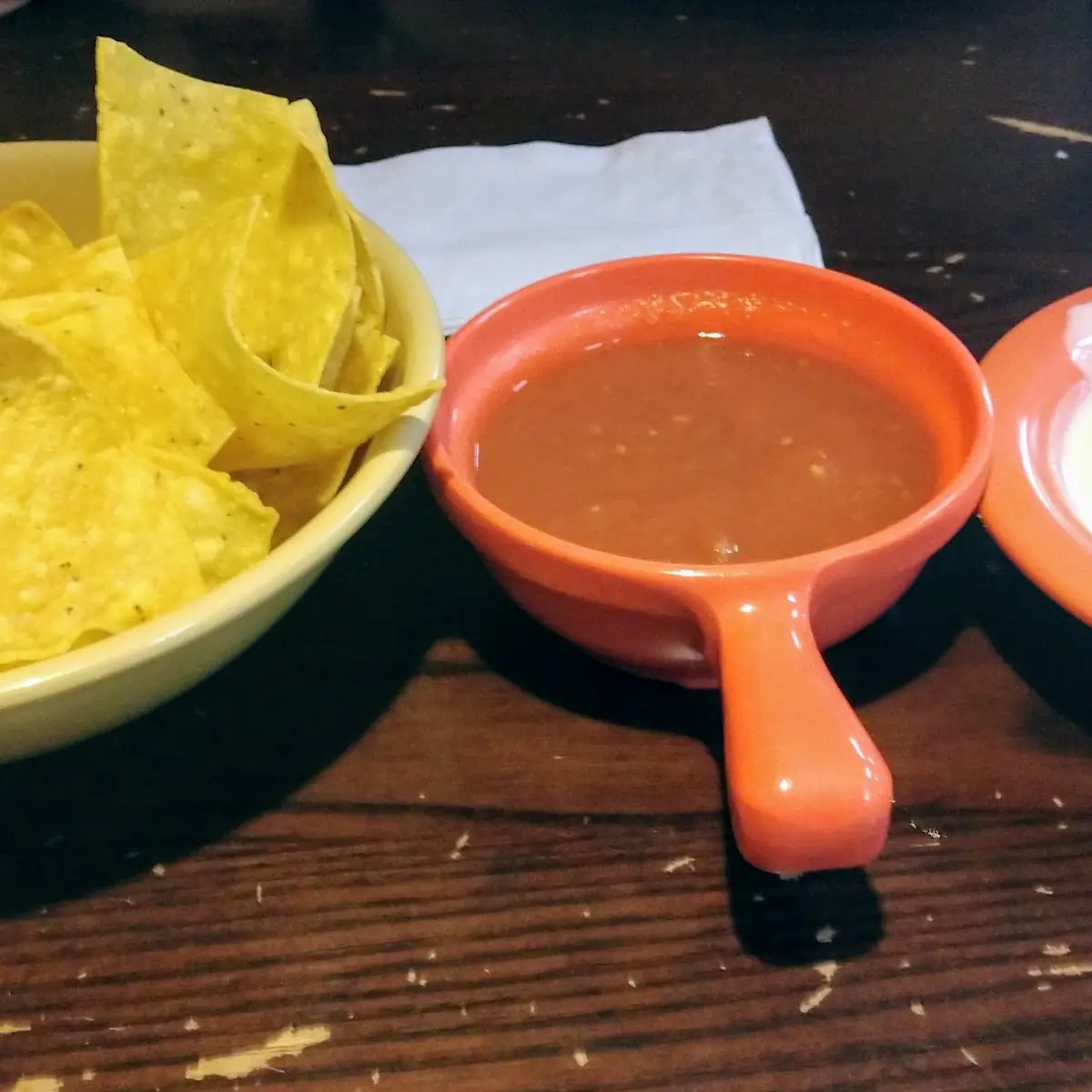 Chips Salsa and Cheese Dip