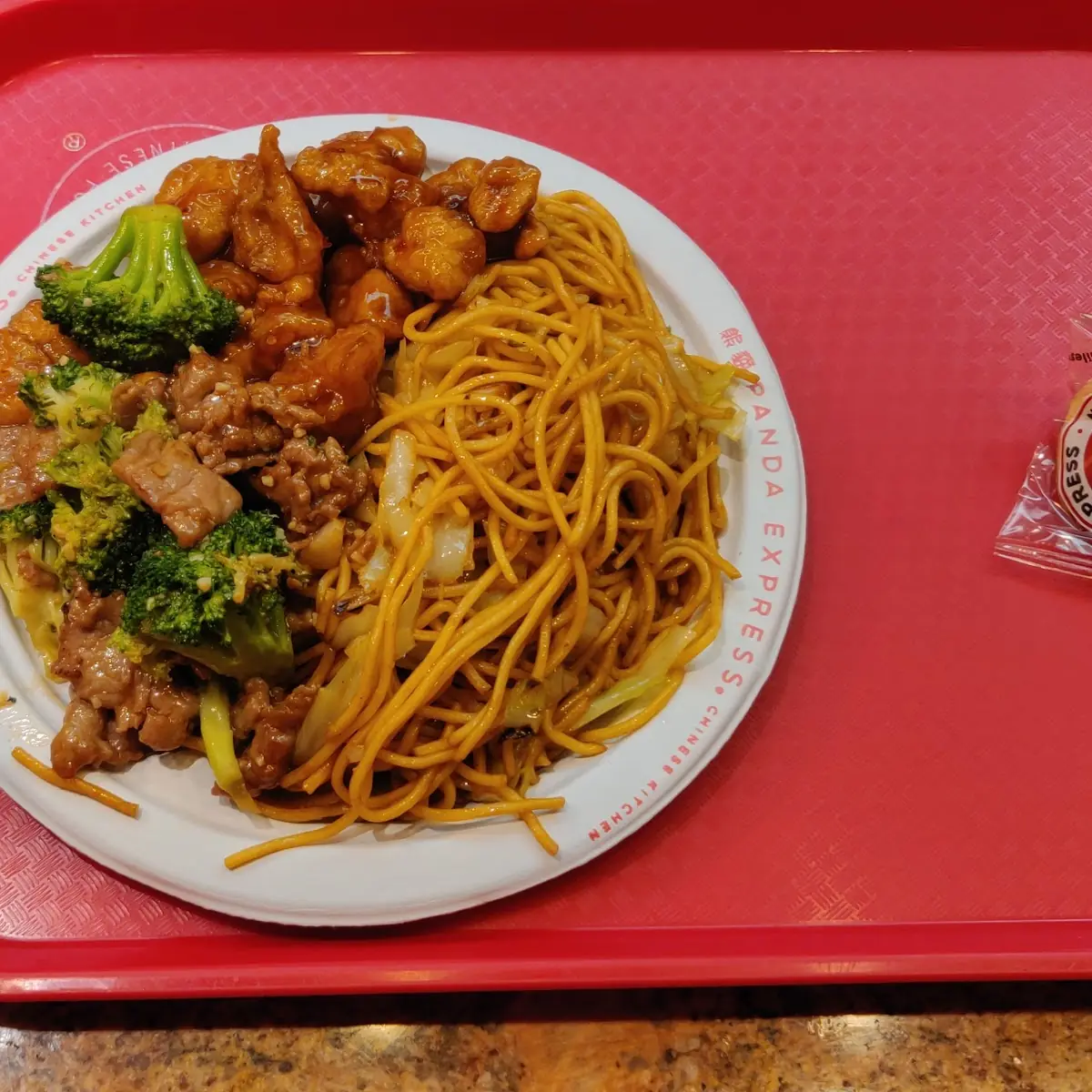 Orange Chicken Broccoli Beef Chow Mein