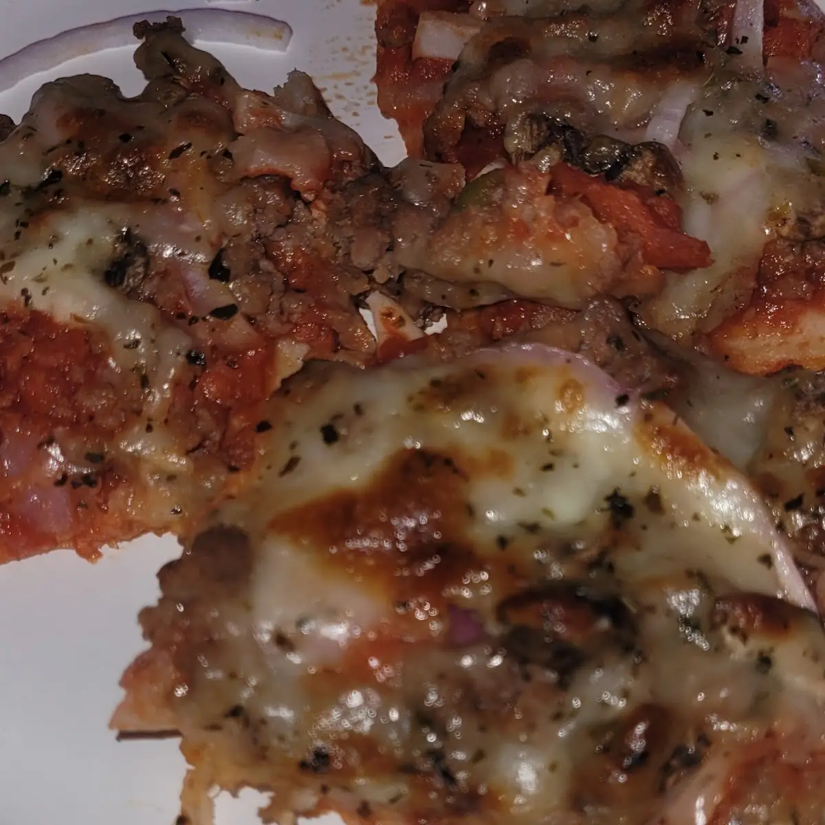 Sausage Pep Onions Mushrooms Pizza