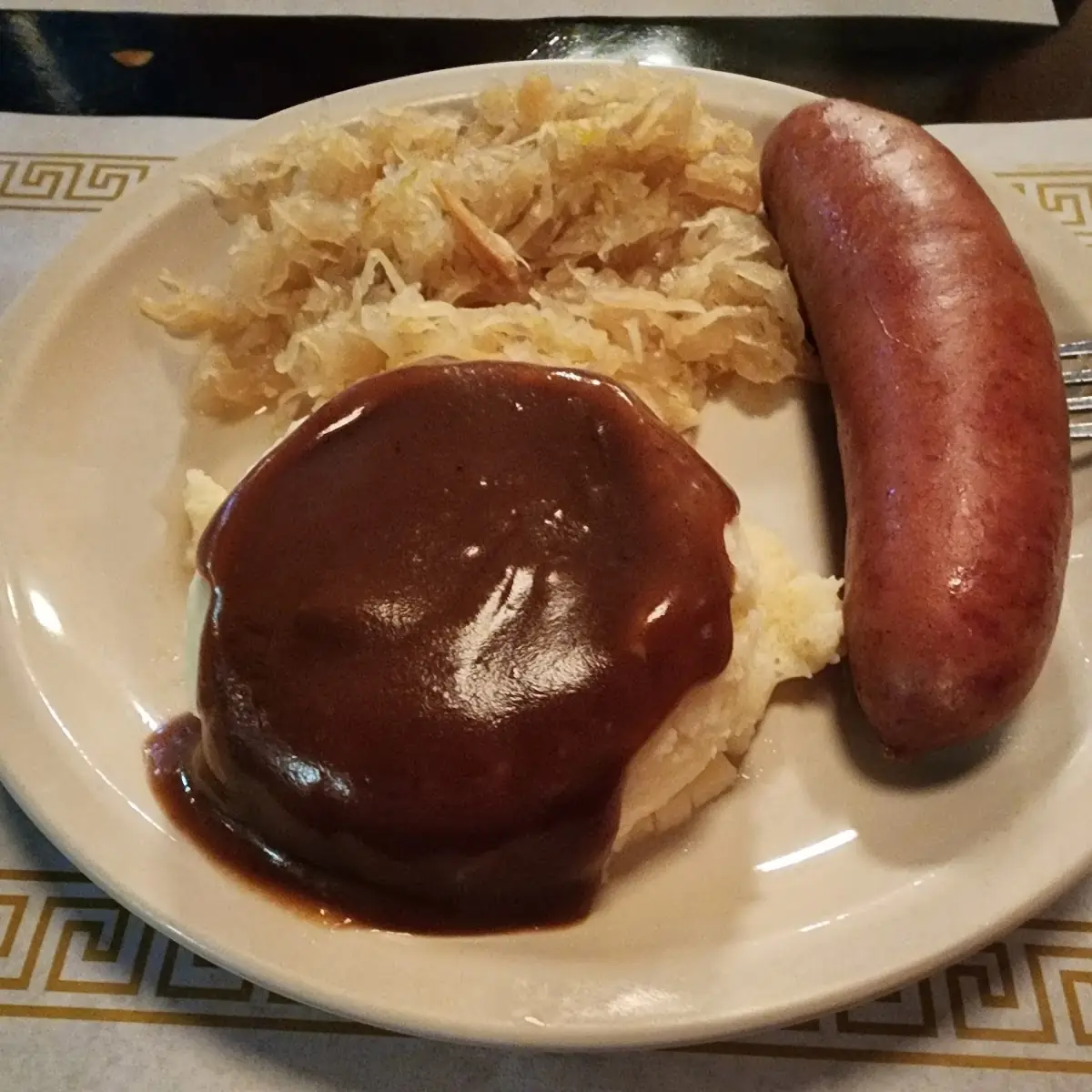 Bratwurst and Sauerkraut