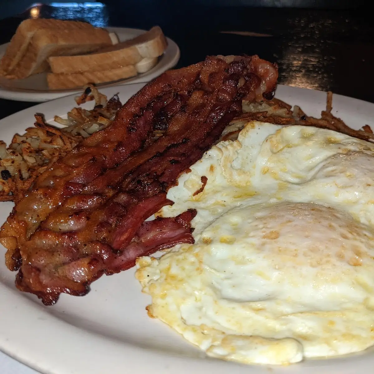 Eggs Bacon Hash Browns Toast