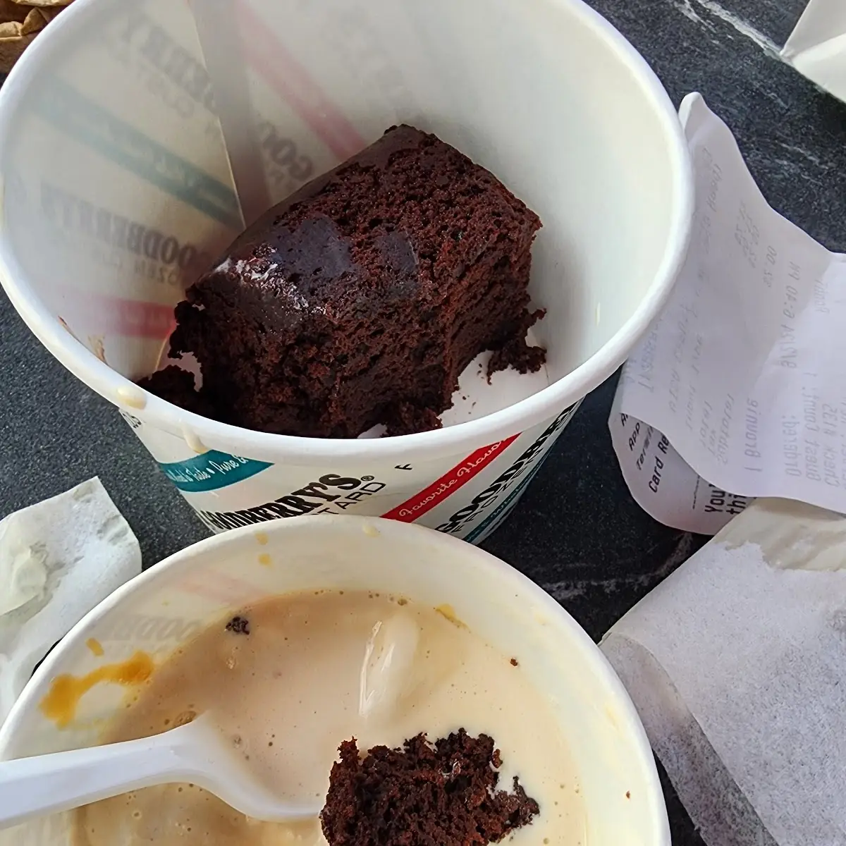Vanilla Custard with Warm Brownie