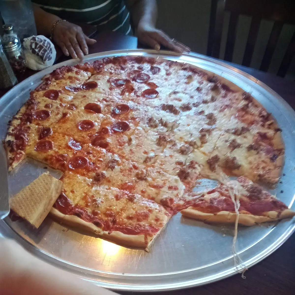 Cheese and Sausage Pizza