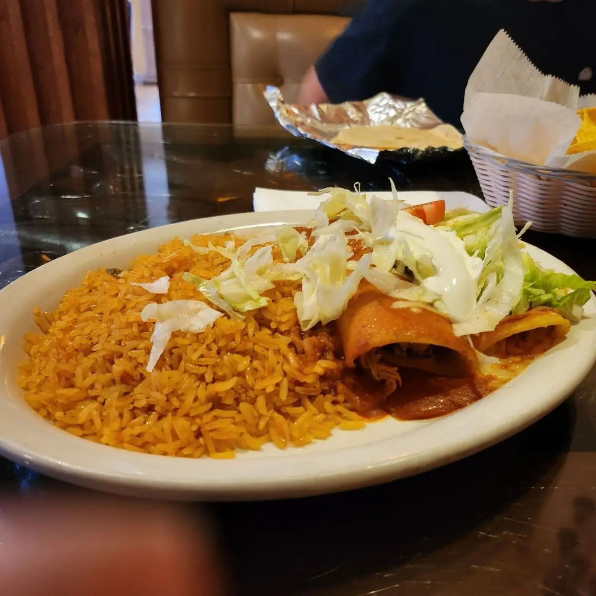 Bean Burrito 1 Cheese Enchilada & 1 Tostada with Beans & Cheese