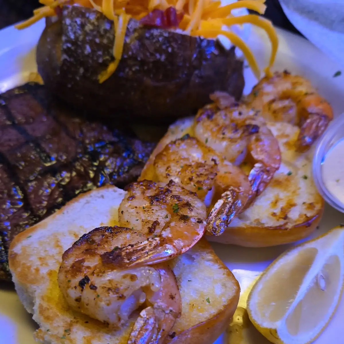 Sirloin & Grilled Shrimp Combo with 2 Sides