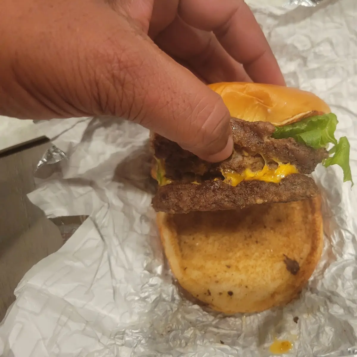 Famous Dave Double Cheeseburger