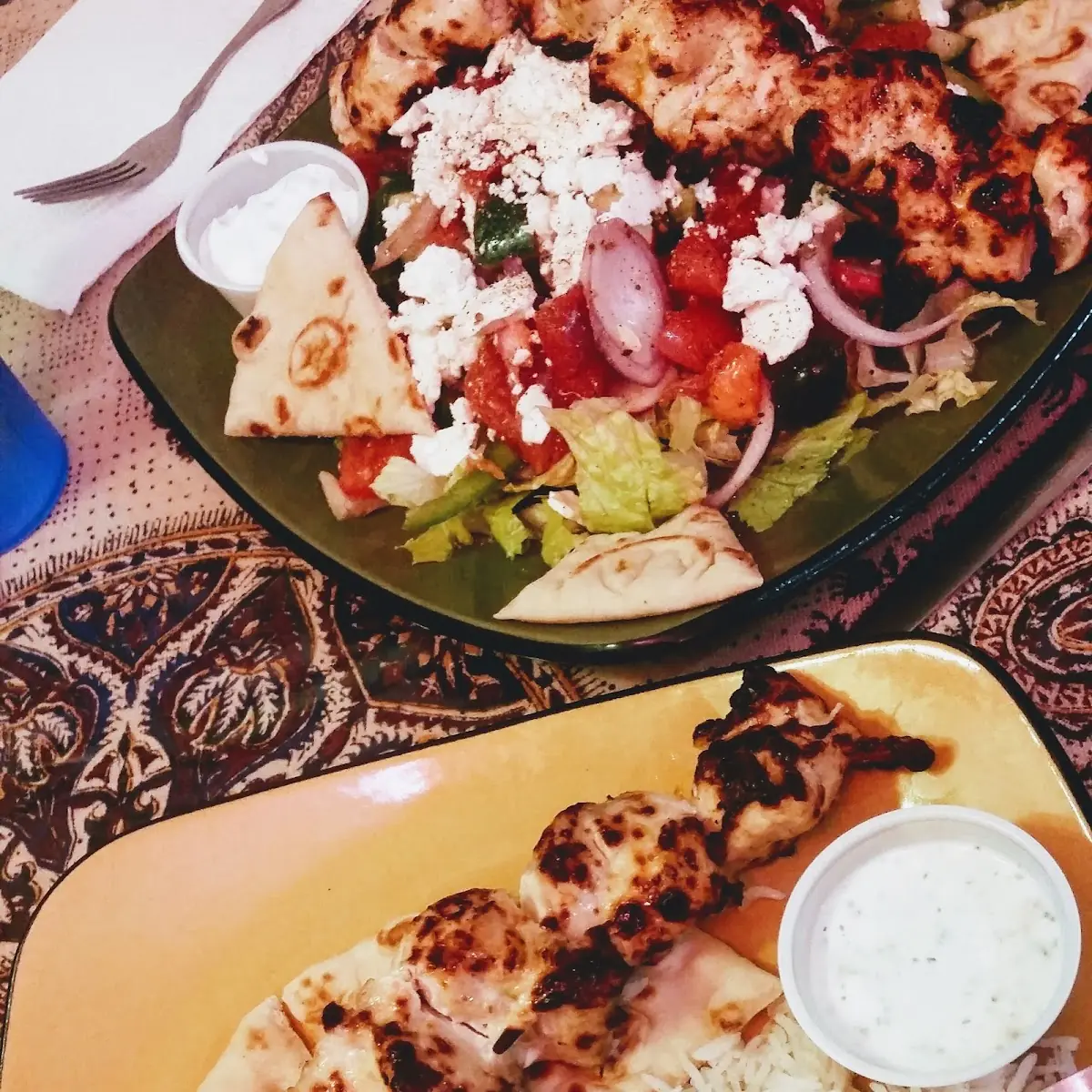 Chicken Souvlaki Salad